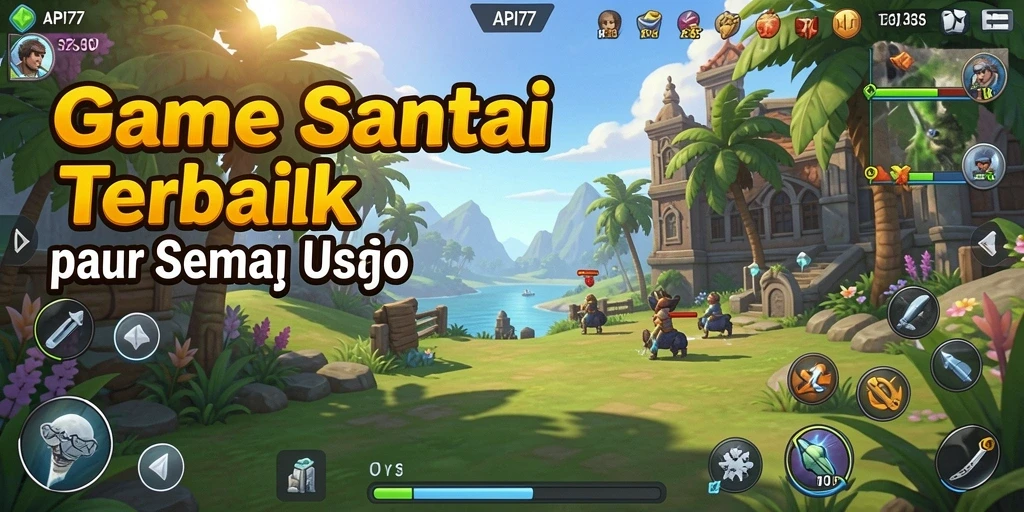 Screenshot menampilkan gameplay santai dan menyenangkan dari API77.