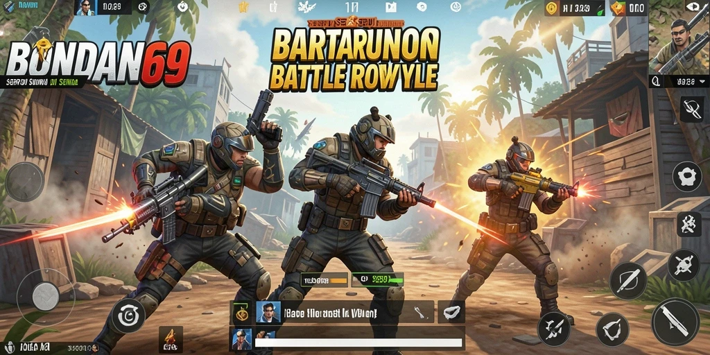 Tampilan seru gameplay BONDAN69 dalam pertempuran Battle Royale.
