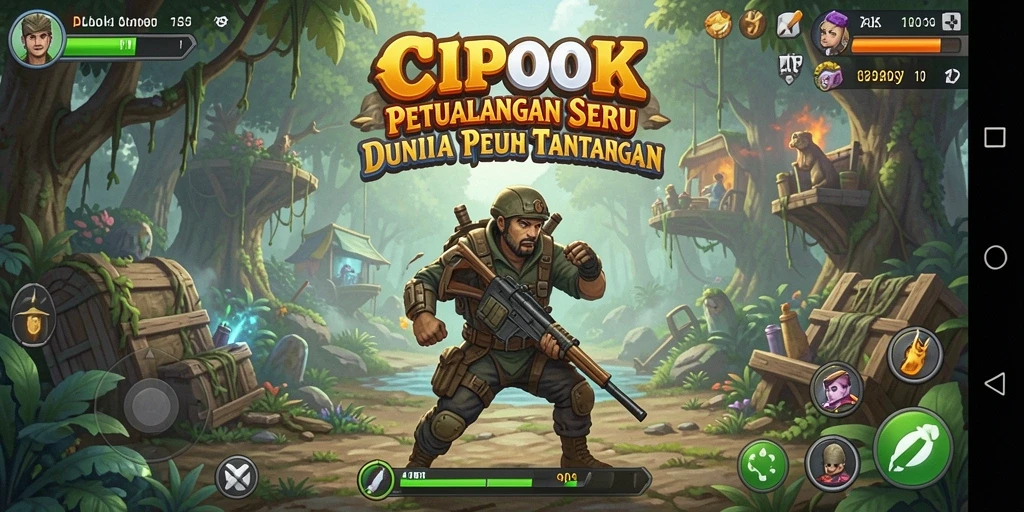 Screenshot utama CIPOK menampilkan aksi gameplay petualangan yang seru.