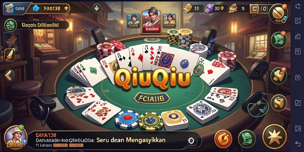 Screenshot utama DAYA138 menampilkan gameplay QiuQiu yang seru.