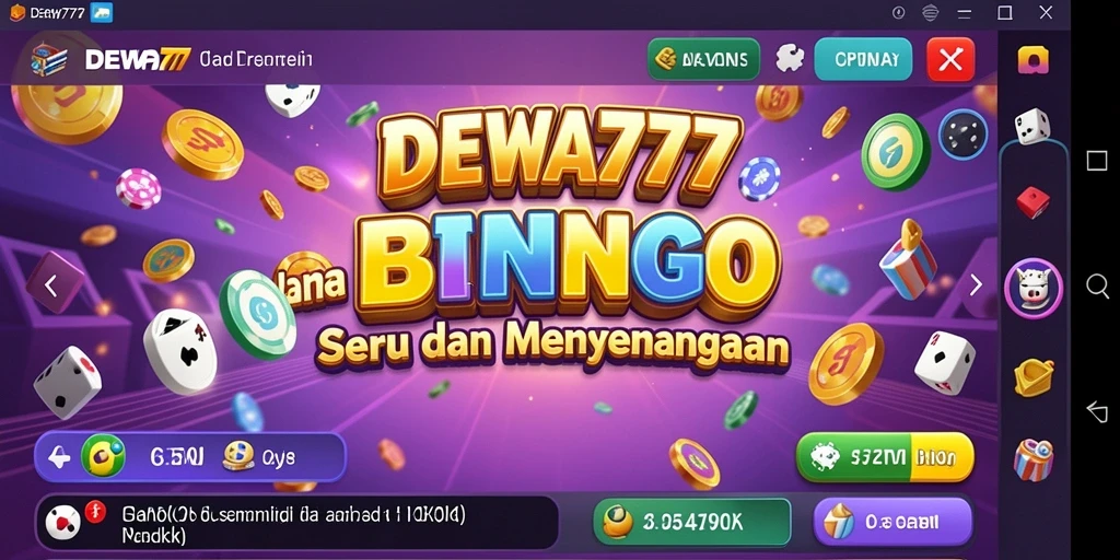 Tampilan gameplay DEWA777 yang penuh warna dan menarik.