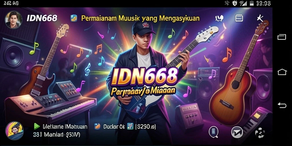Tampilan gameplay IDN668 yang memukau dengan musik yang menggugah semangat.