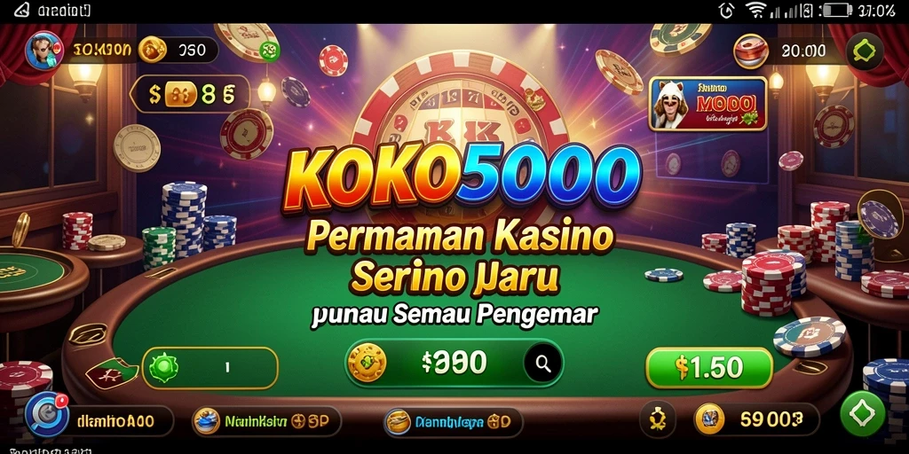Tampilan menarik dari gameplay KOKO5000 yang penuh warna.