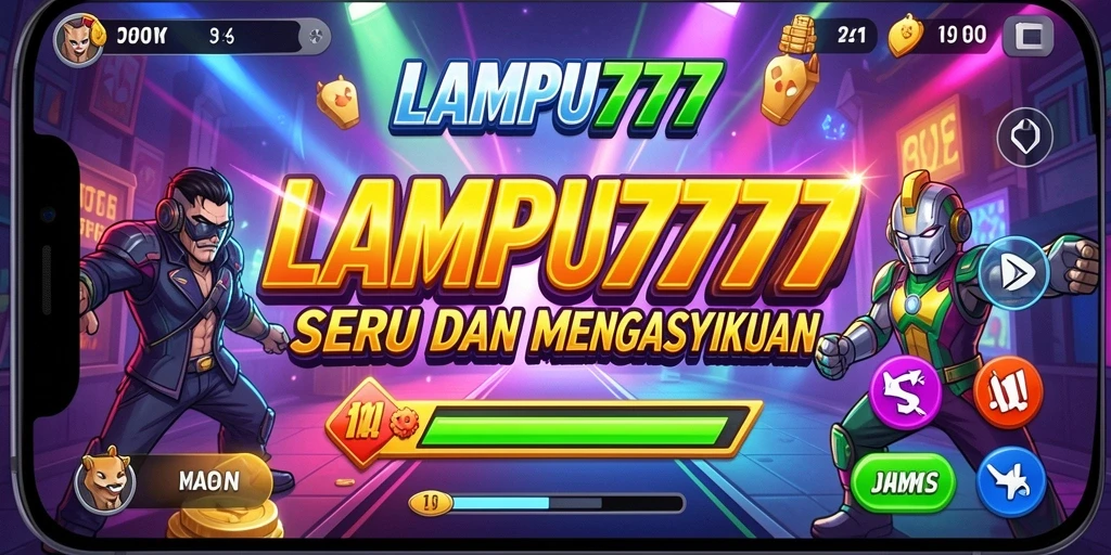 Screenshot utama LAMPU777 menampilkan aksi gameplay arcade yang seru.