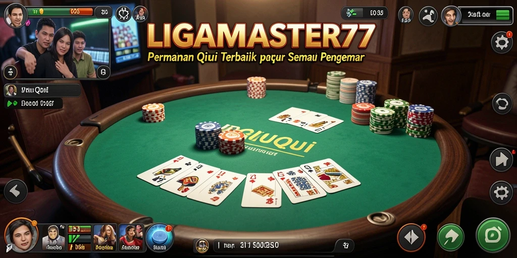 Screenshot LIGAMASTER77 menampilkan gameplay seru QiuQiu.
