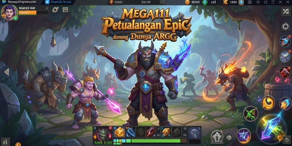 Tampilan aksi seru dari gameplay MEGA111 dalam dunia ARPG.