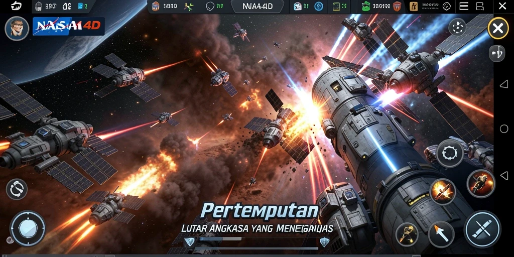 Gameplay menegangkan di luar angkasa dengan grafis yang memukau.
