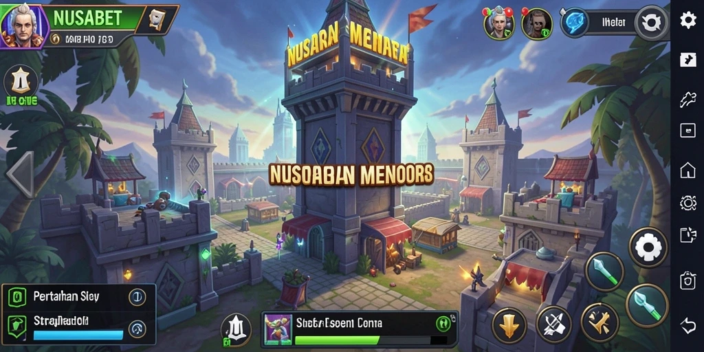 Gameplay seru menara pertahanan dalam NUSABET.