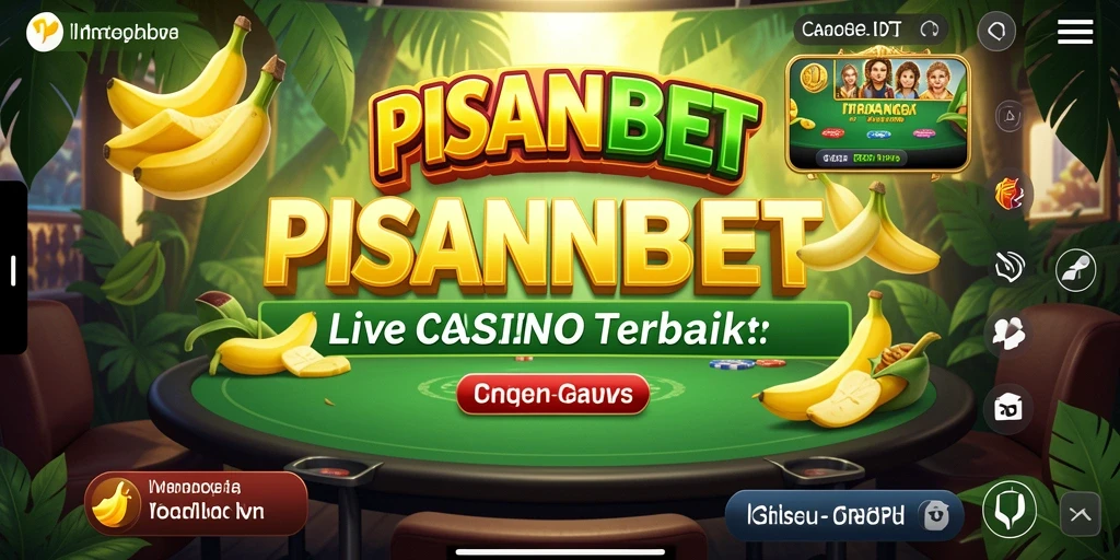 Tampilan utama PISANGBET menampilkan dealer profesional dan gameplay Live Casino yang seru.
