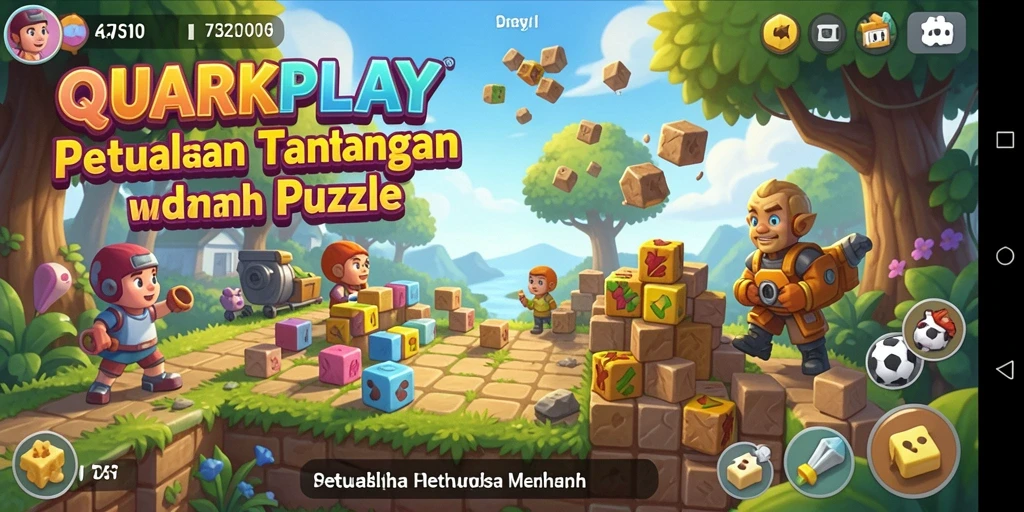 Tampilan gameplay seru dan menantang di QUARKPLAY.
