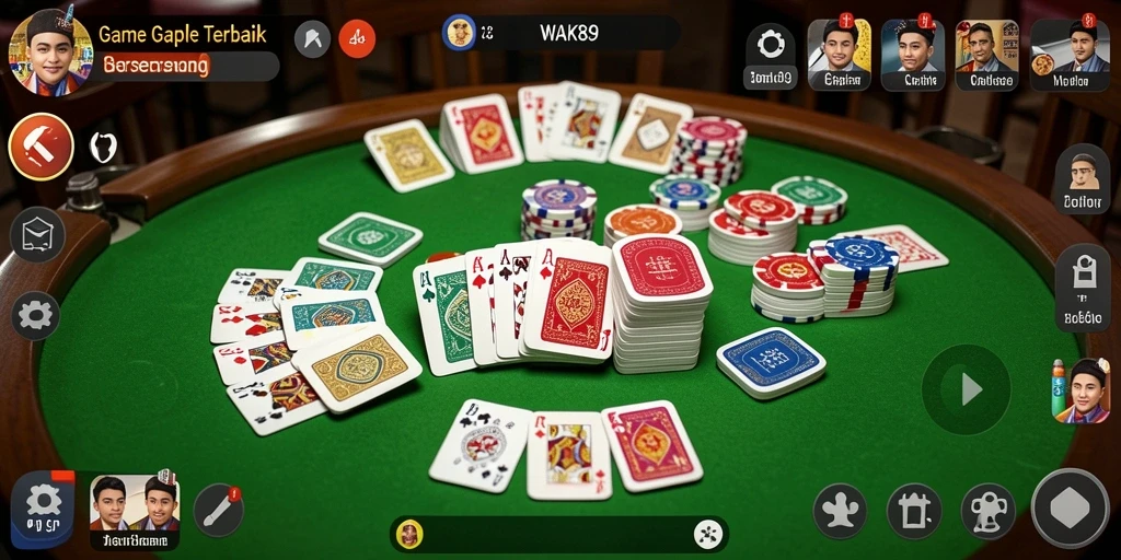 Tampilan gameplay WAK89 dengan fitur Gaple yang seru.
