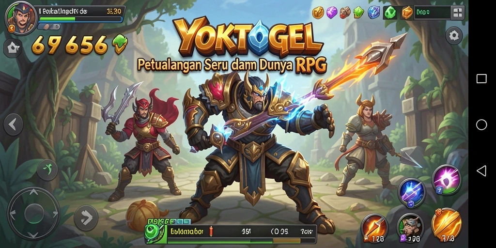 Screenshot YOKTOGEL menampilkan aksi pertempuran yang mendebarkan di dunia RPG.